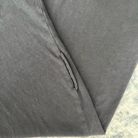 Current/Elliott Heather Grey Ruffled V-Neck T-Shirt Mini Dress, Size 1 (S) - Picture 2 of 6